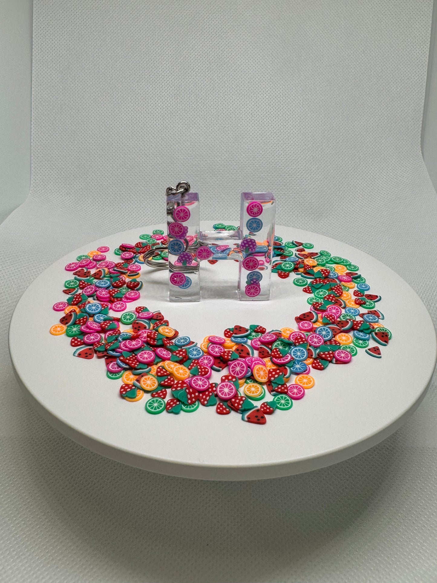 Alphabet letter keychain Fruitsππππ