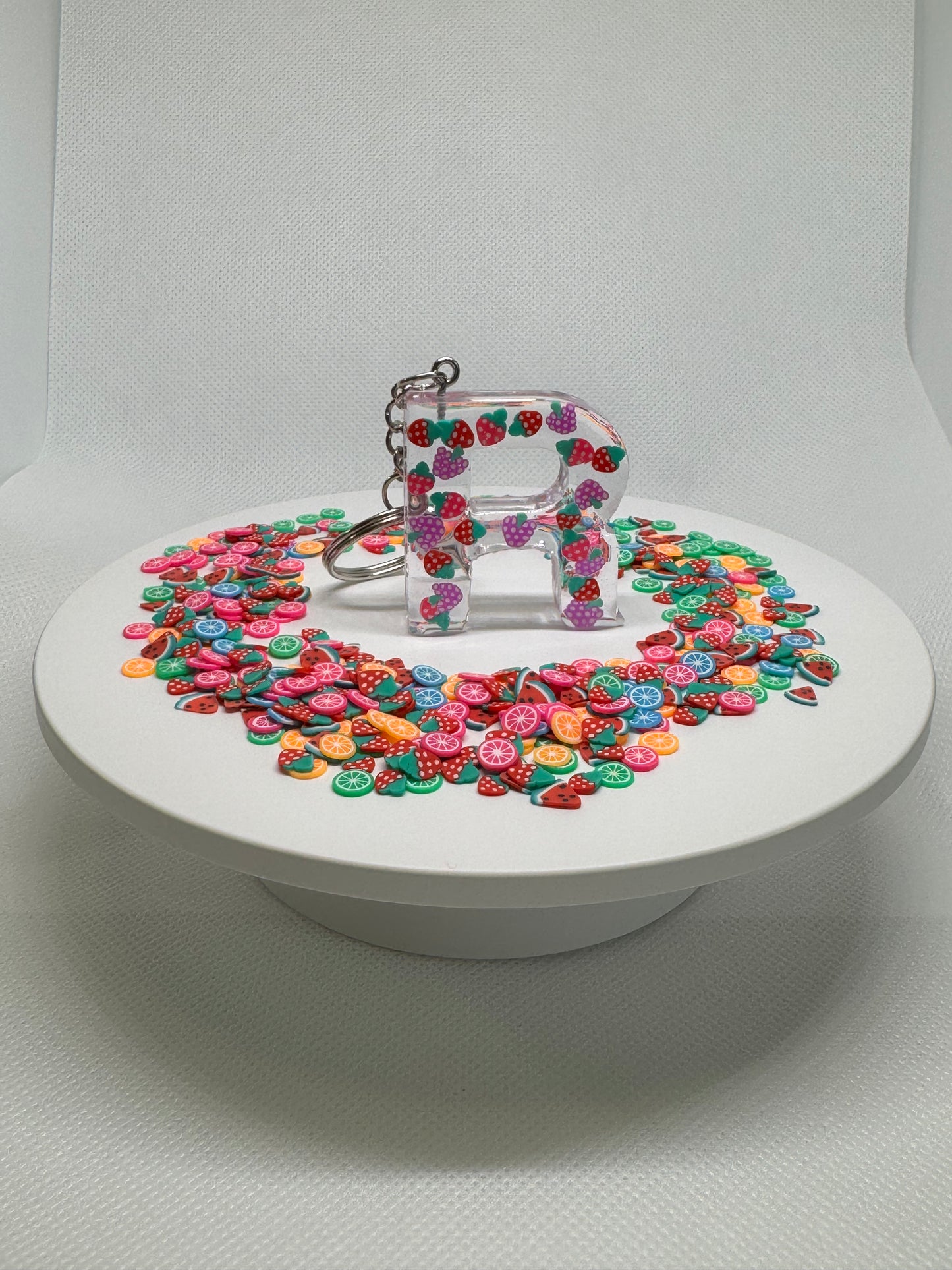 Alphabet letter keychain Fruitsππππ