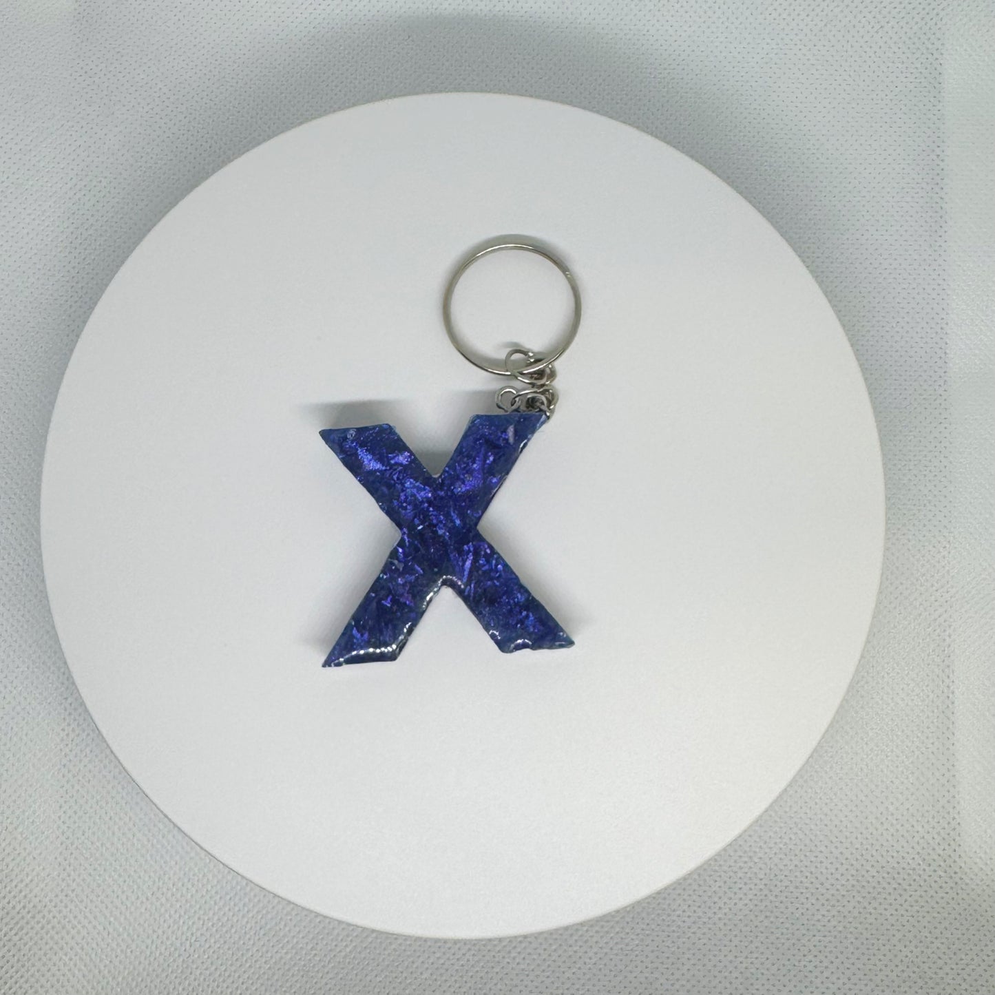 “Midnight Galaxy Letter Keychain”