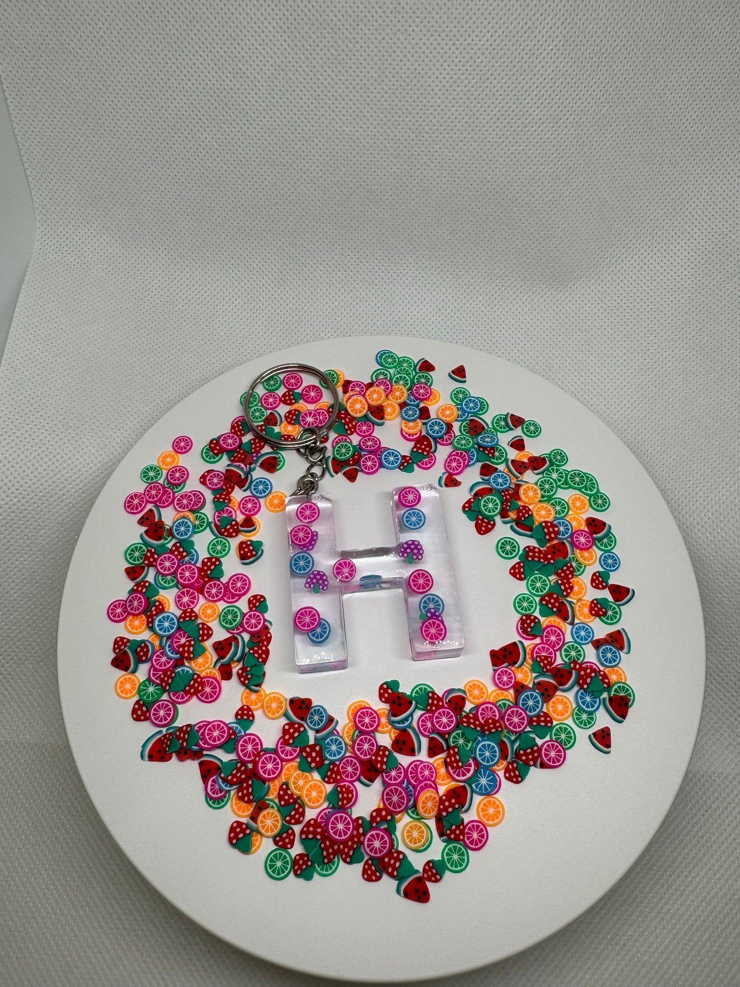 Alphabet letter keychain Fruitsππππ