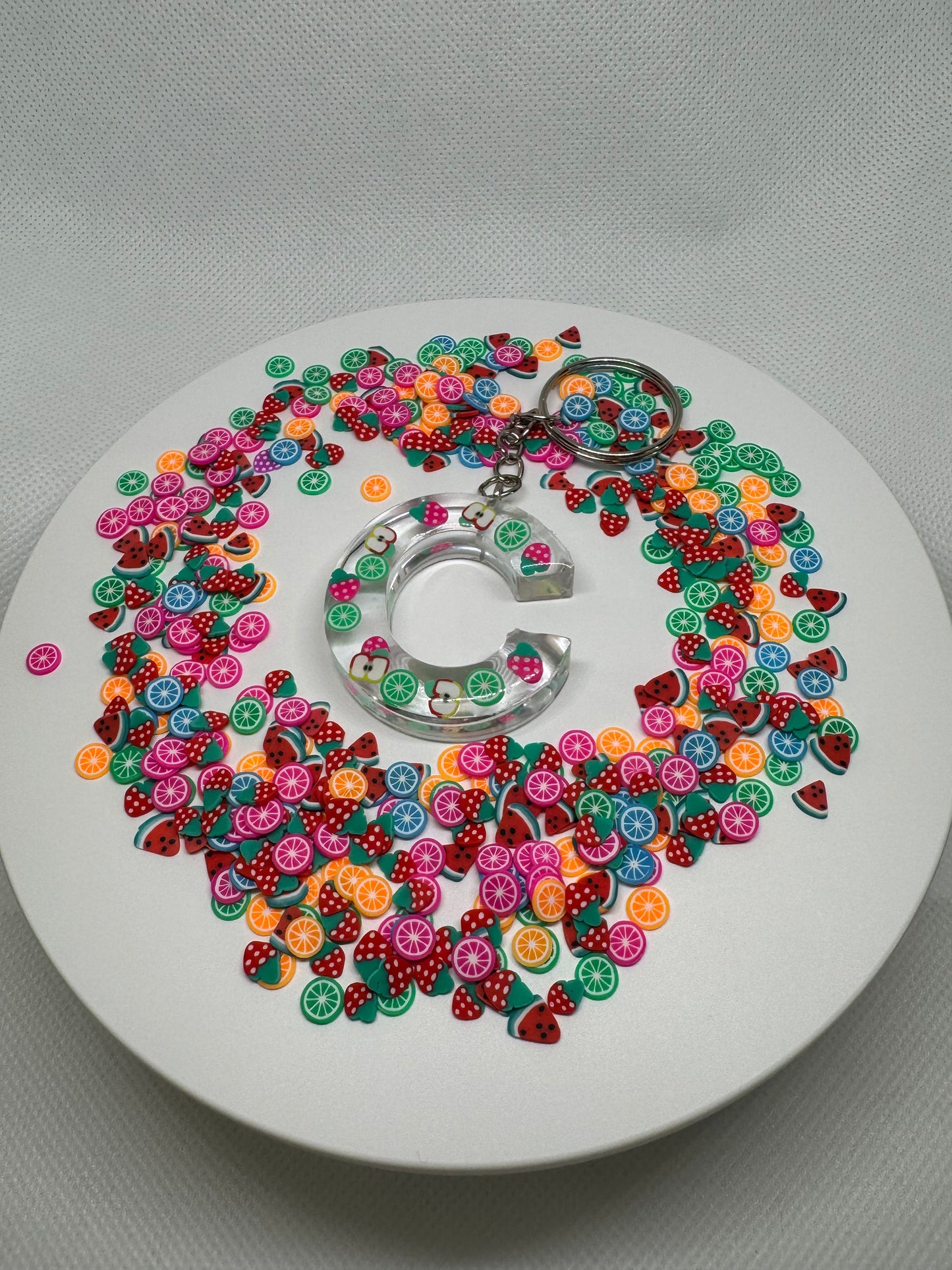 Alphabet letter keychain Fruitsππππ