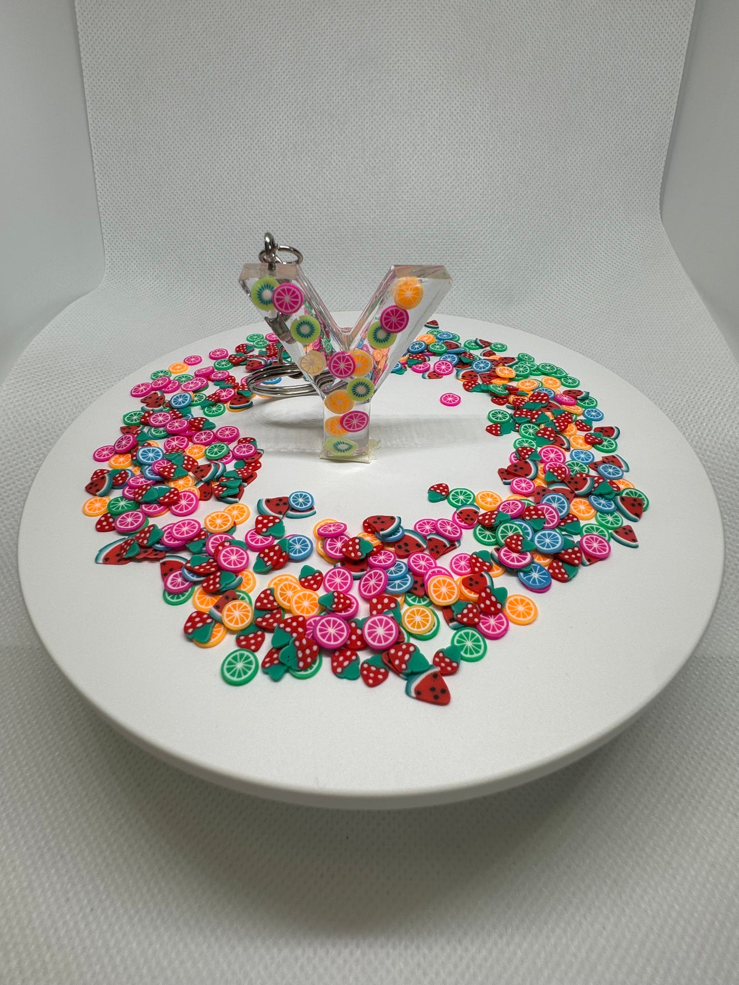 Alphabet letter keychain Fruitsππππ