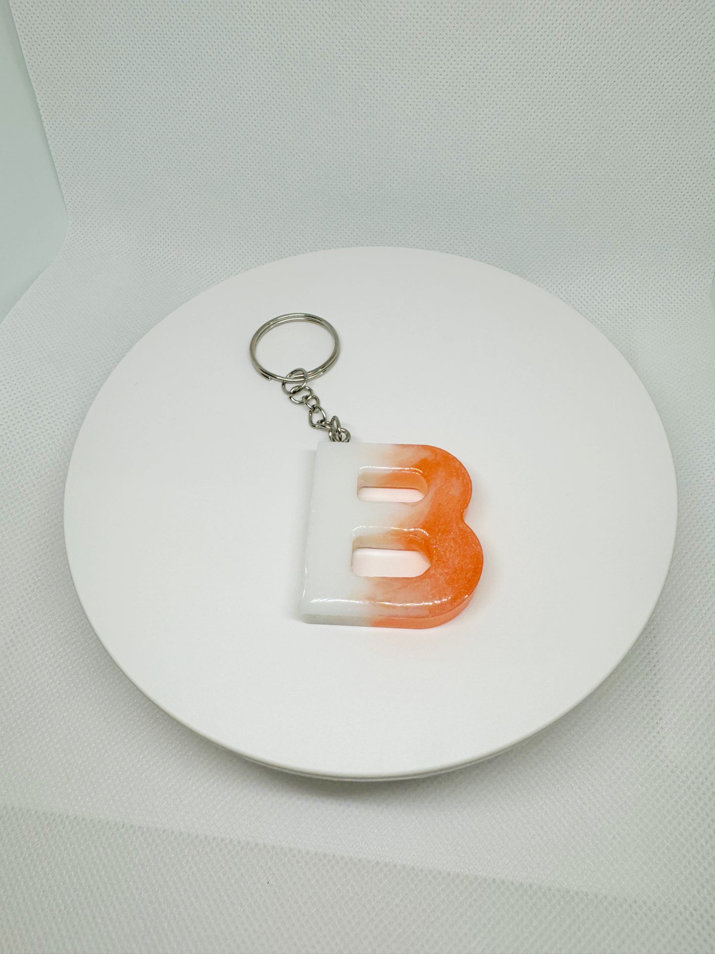 Glossy Alphabet letter keychain