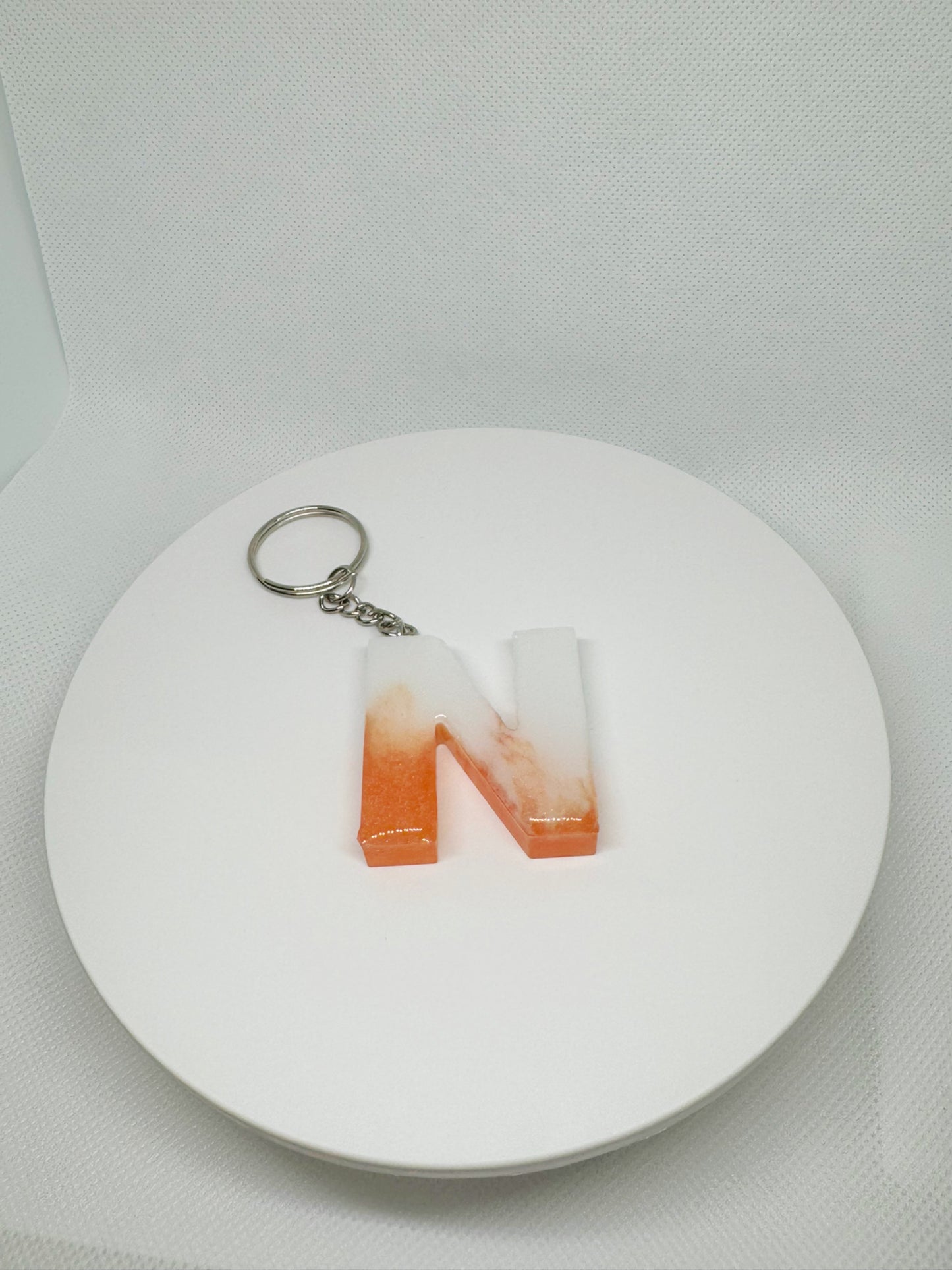 Glossy Alphabet letter keychain