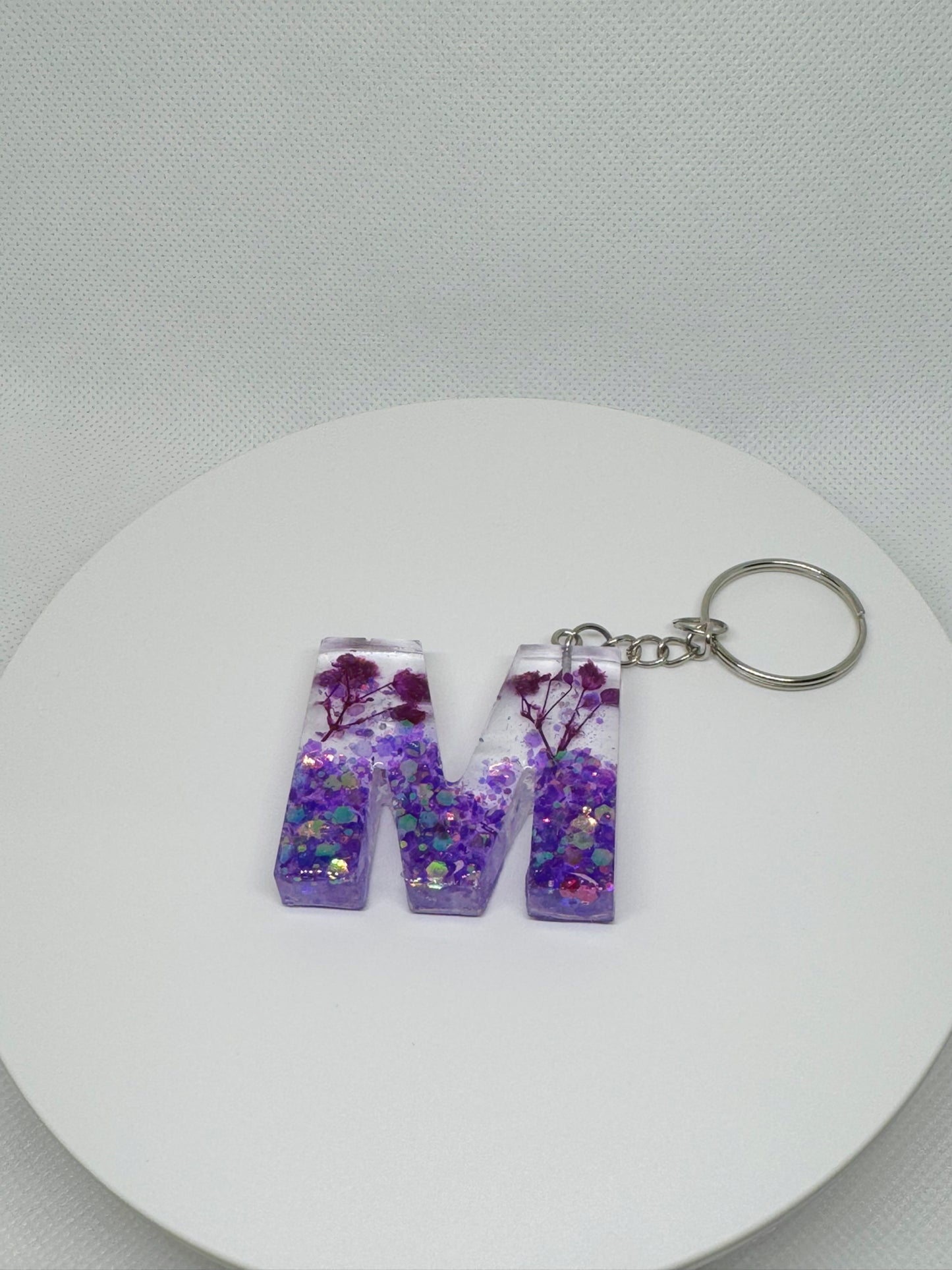 ✨Glittery Alphabet letter keychain✨