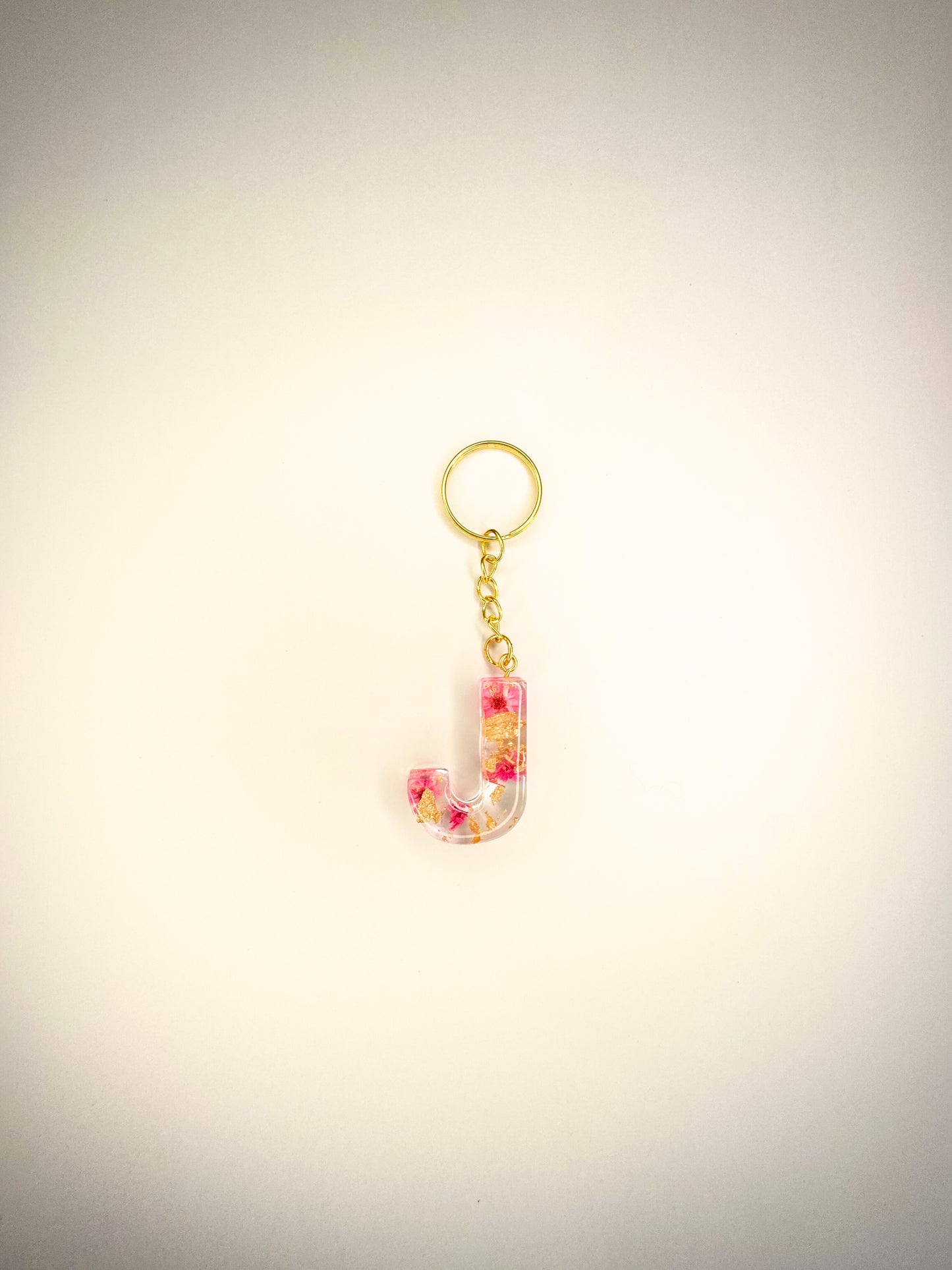 Set - Alphabet letter keychain with flowers and gold Tassel and pet paw charm