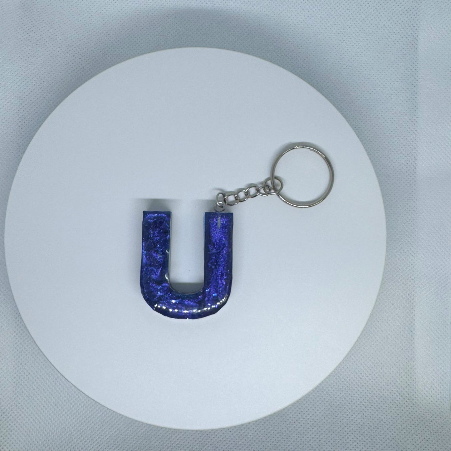 “Midnight Galaxy Letter Keychain”