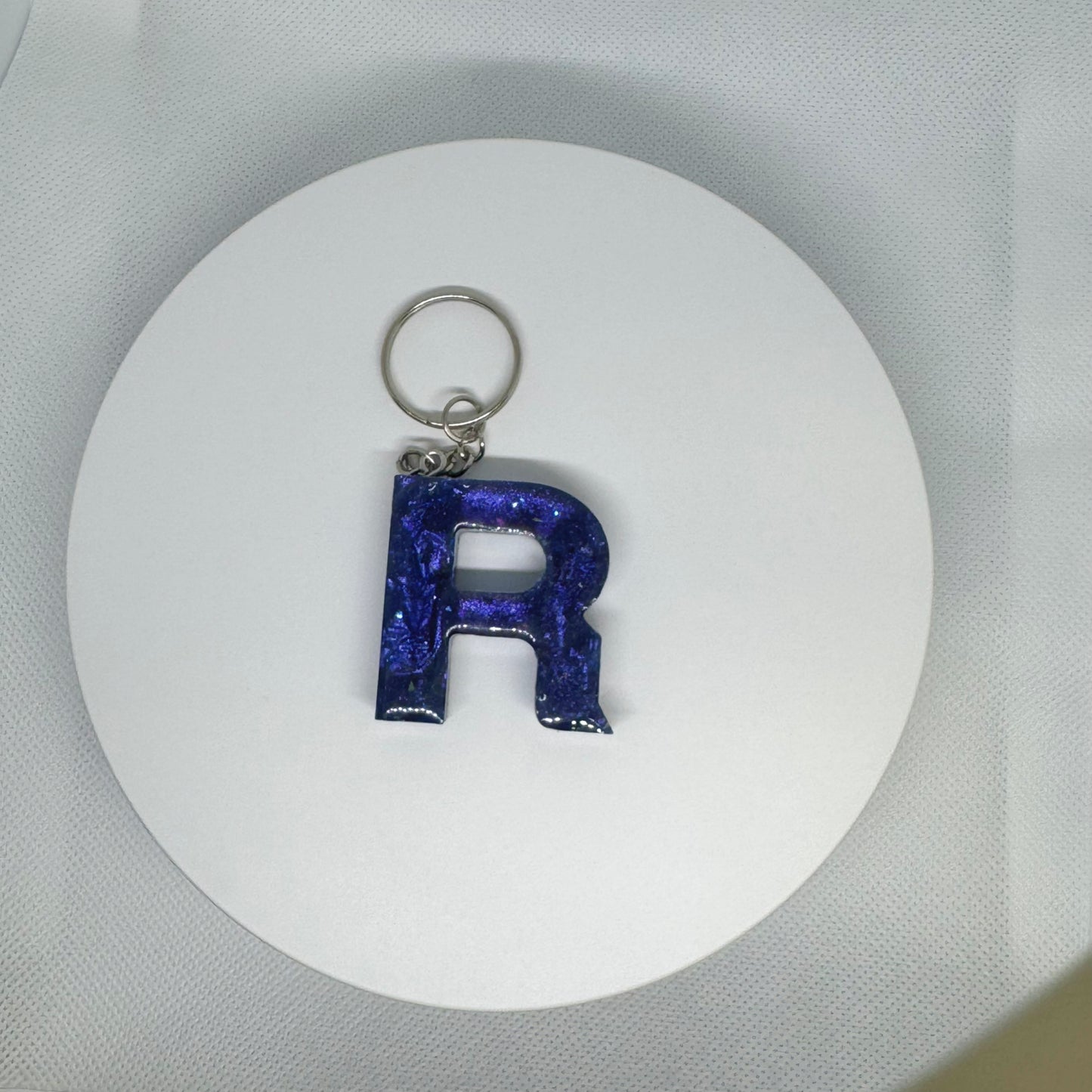 “Midnight Galaxy Letter Keychain”