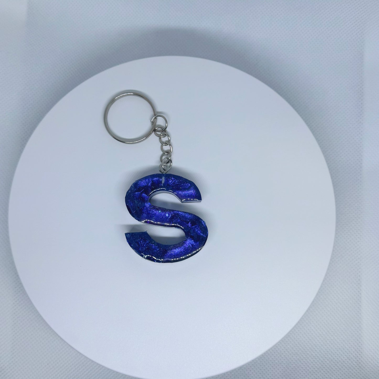 “Midnight Galaxy Letter Keychain”