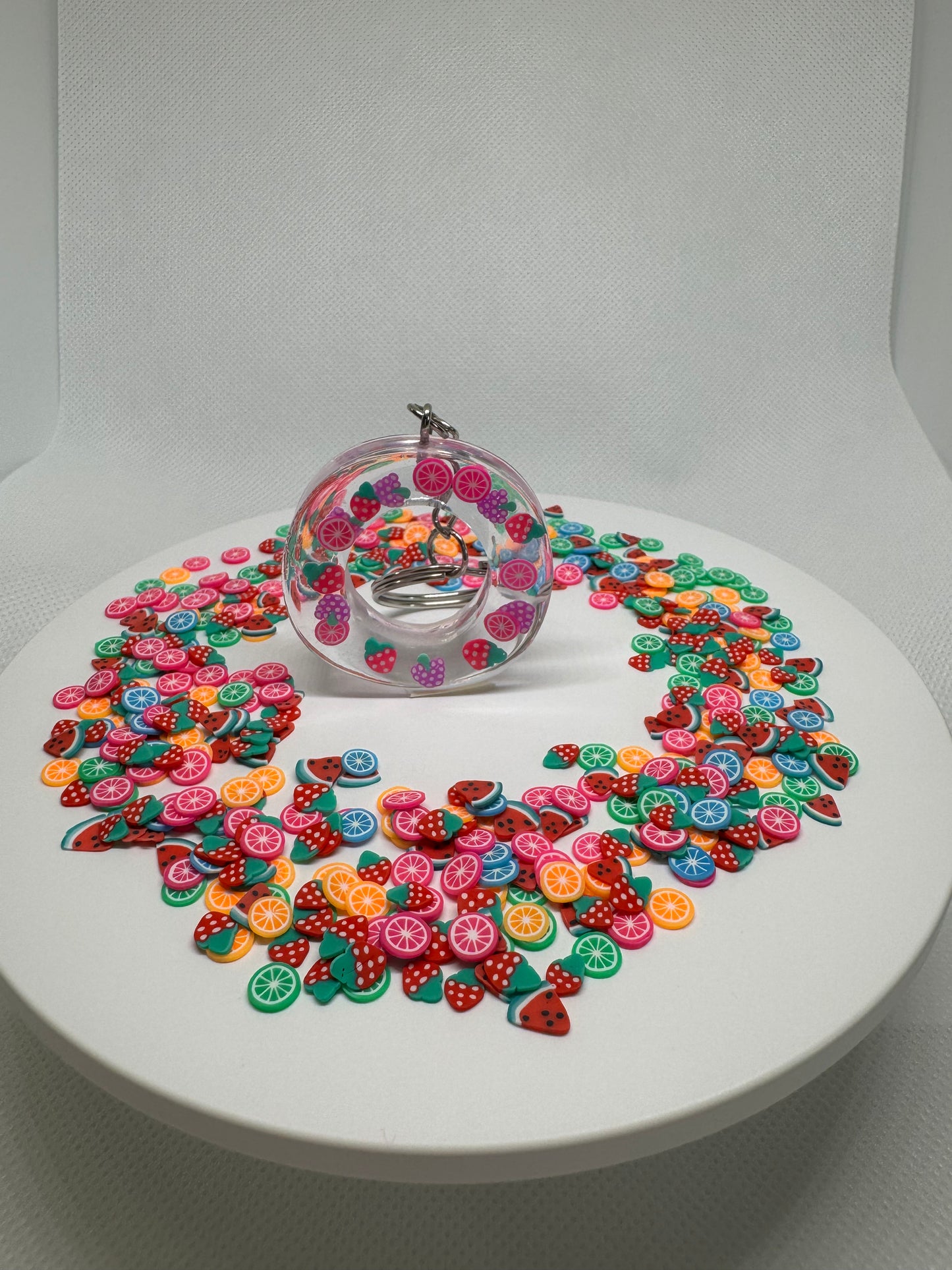 Alphabet letter keychain Fruits🍓🍒🍉🍎