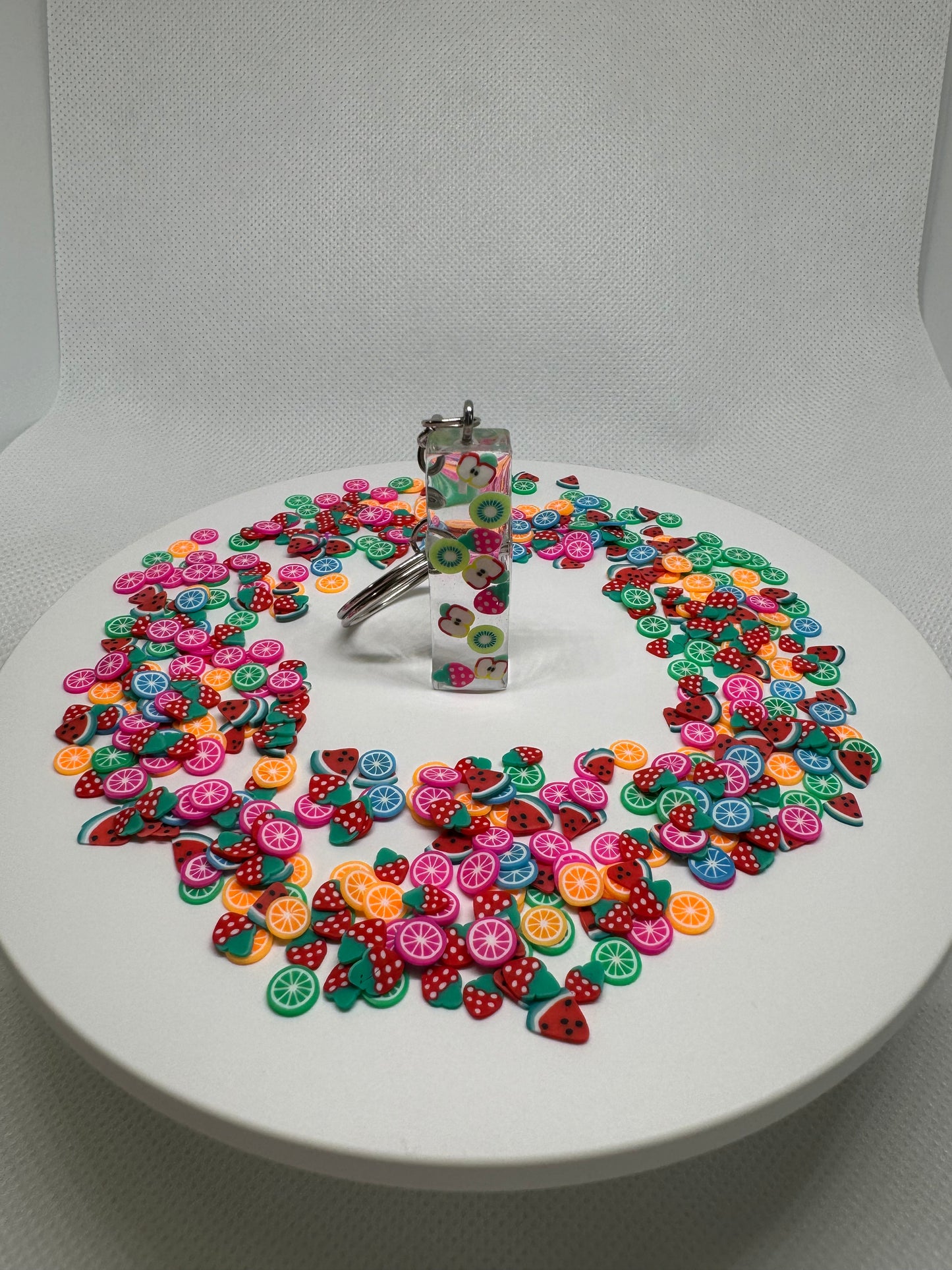 Alphabet letter keychain Fruits🍓🍒🍉🍎