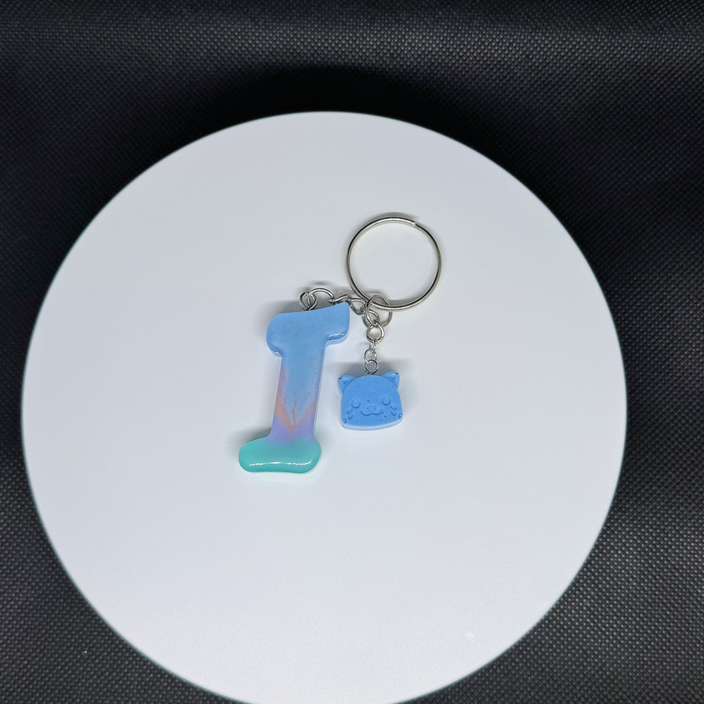 Custom Pastel Resin Initial Keychains – Handmade Letter Charms with Cute Mini Accessorie