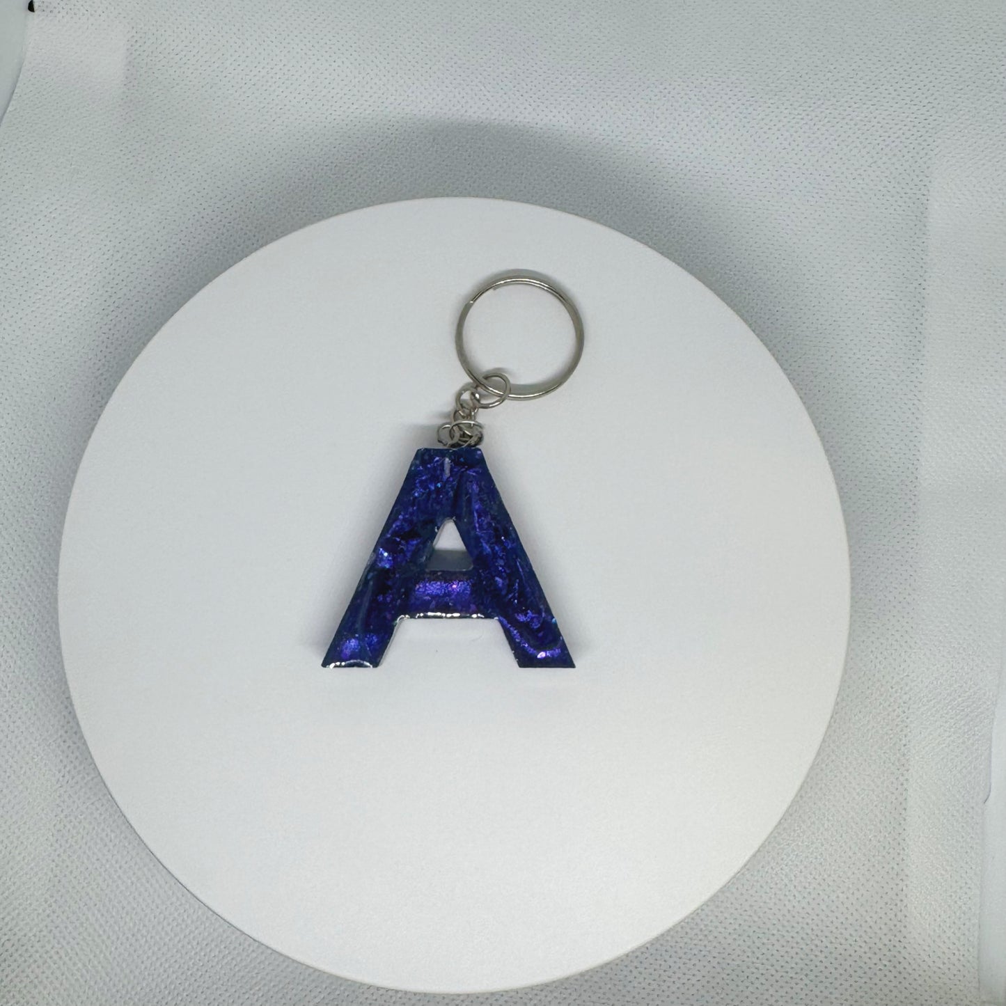 “Midnight Galaxy Letter Keychain”