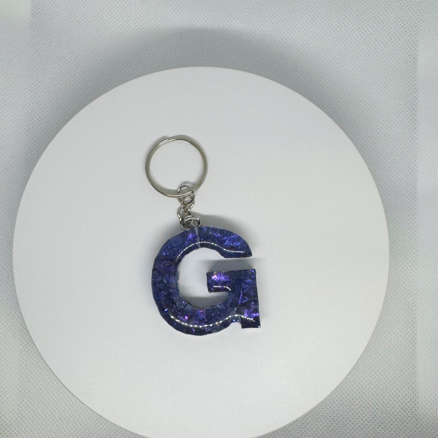 “Midnight Galaxy Letter Keychain”