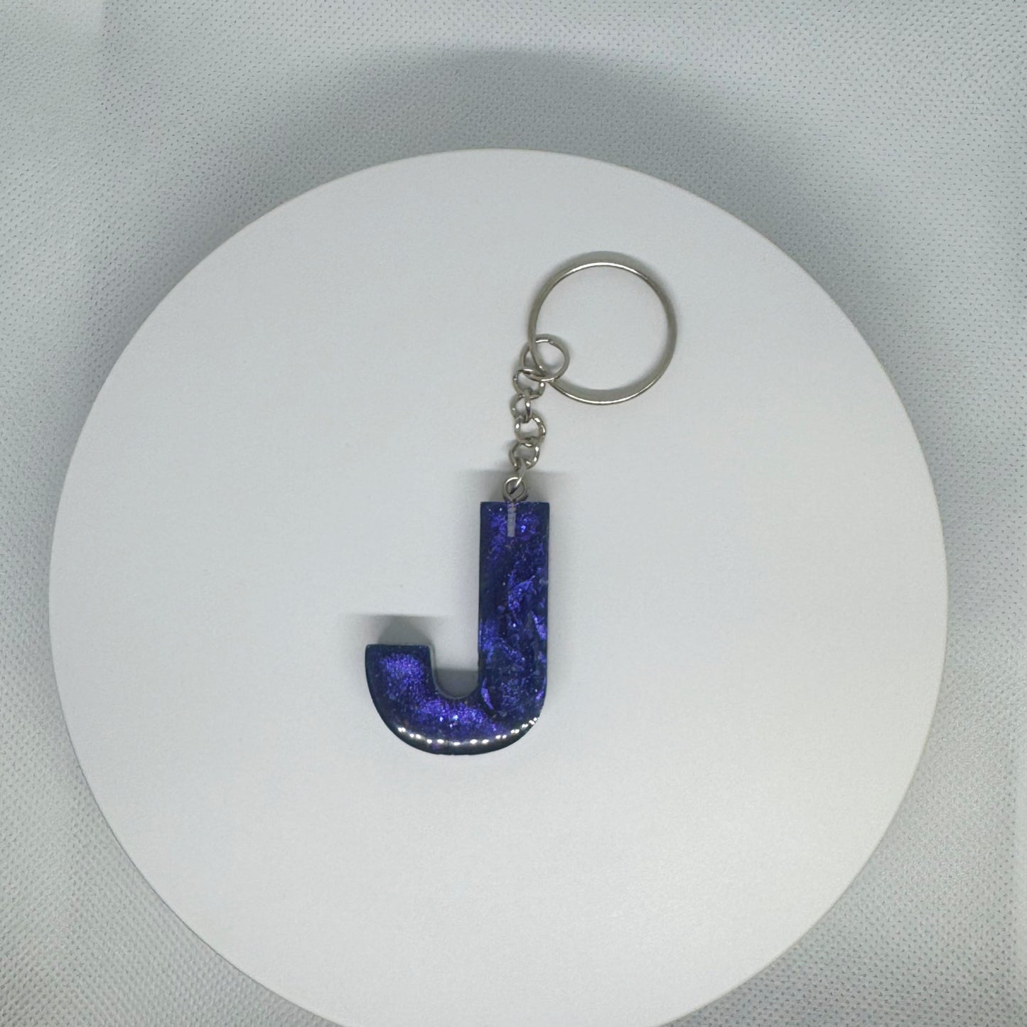 “Midnight Galaxy Letter Keychain”