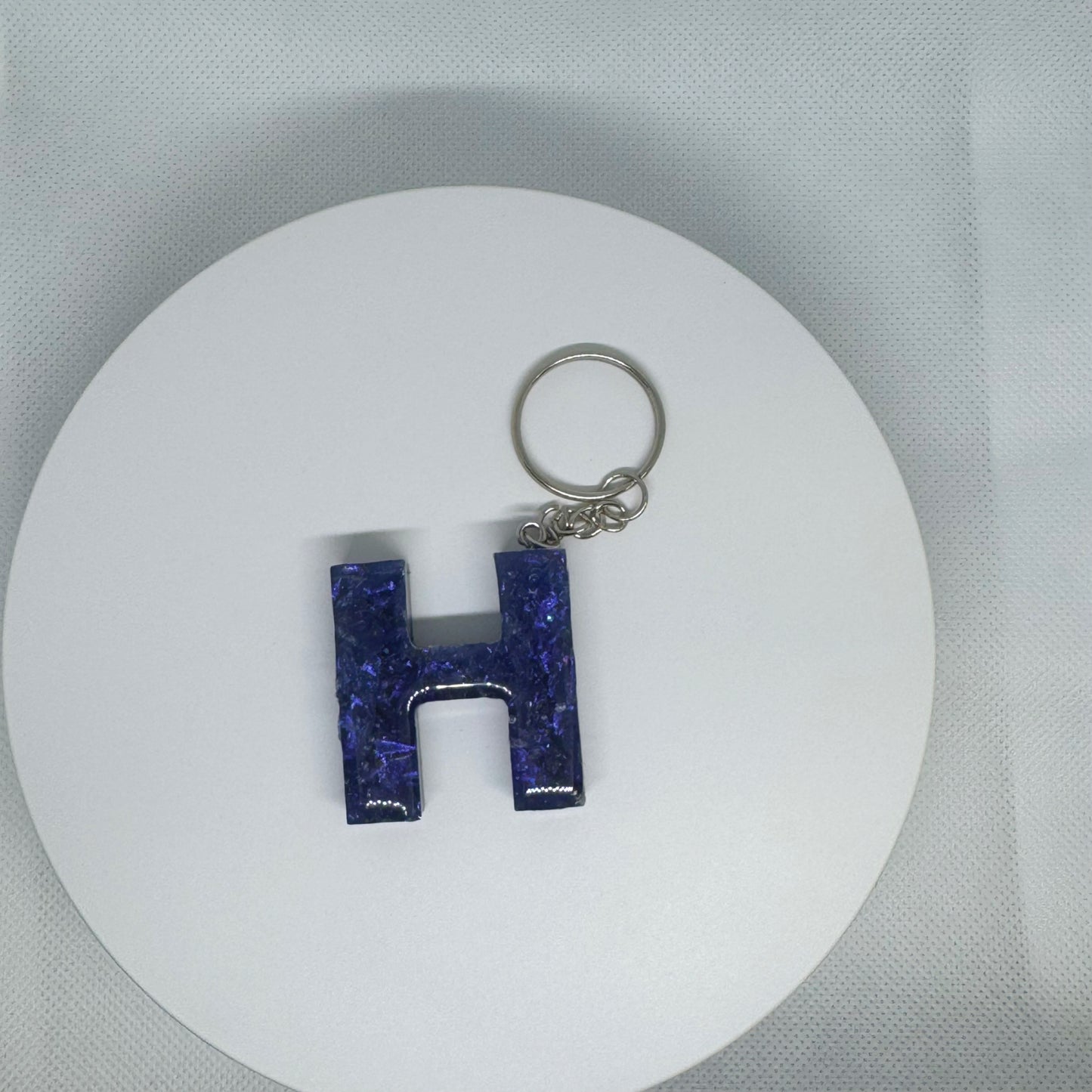 “Midnight Galaxy Letter Keychain”