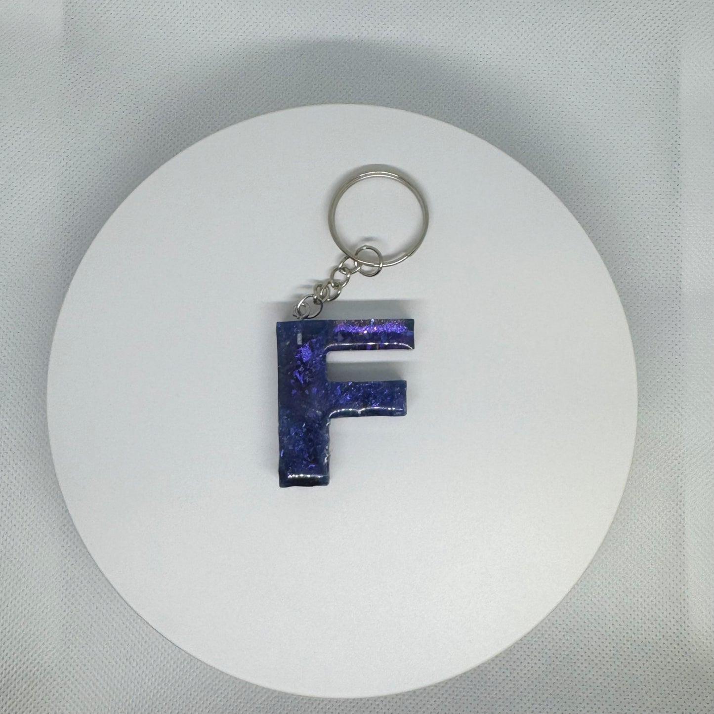 “Midnight Galaxy Letter Keychain”