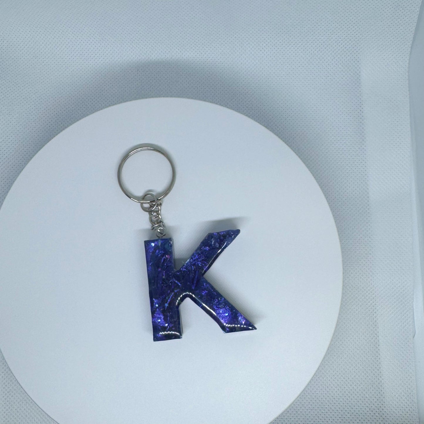 “Midnight Galaxy Letter Keychain”