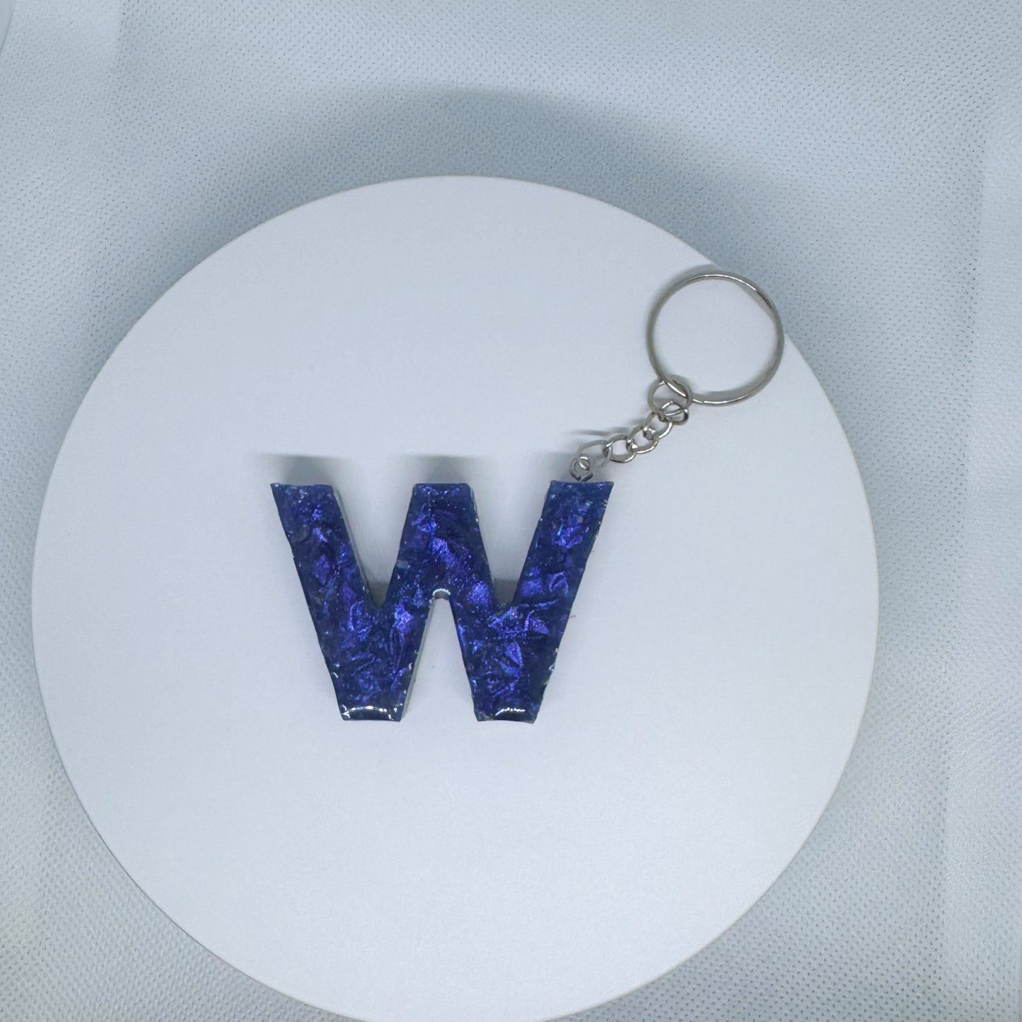 “Midnight Galaxy Letter Keychain”