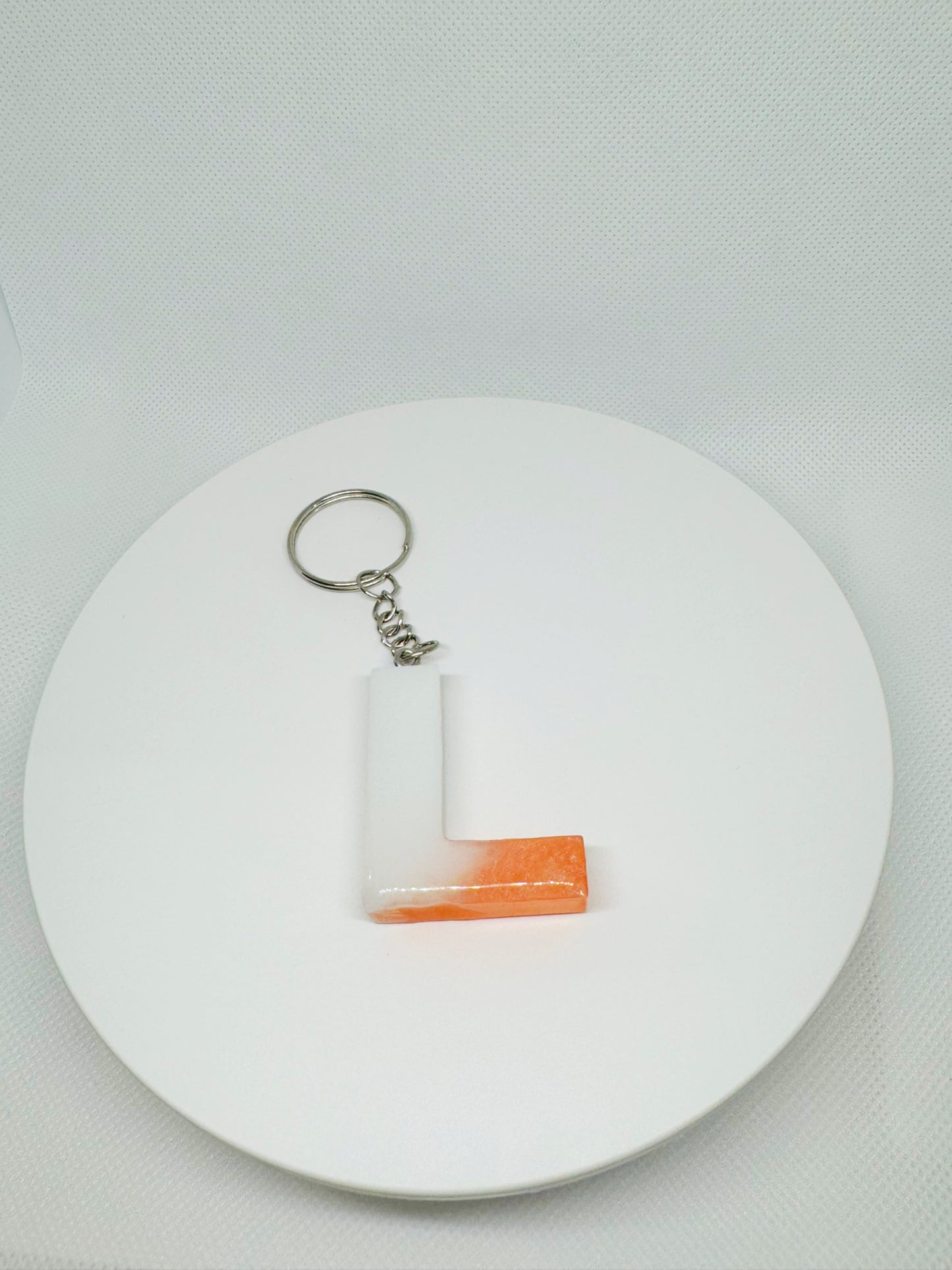Glossy Alphabet letter  keychain
