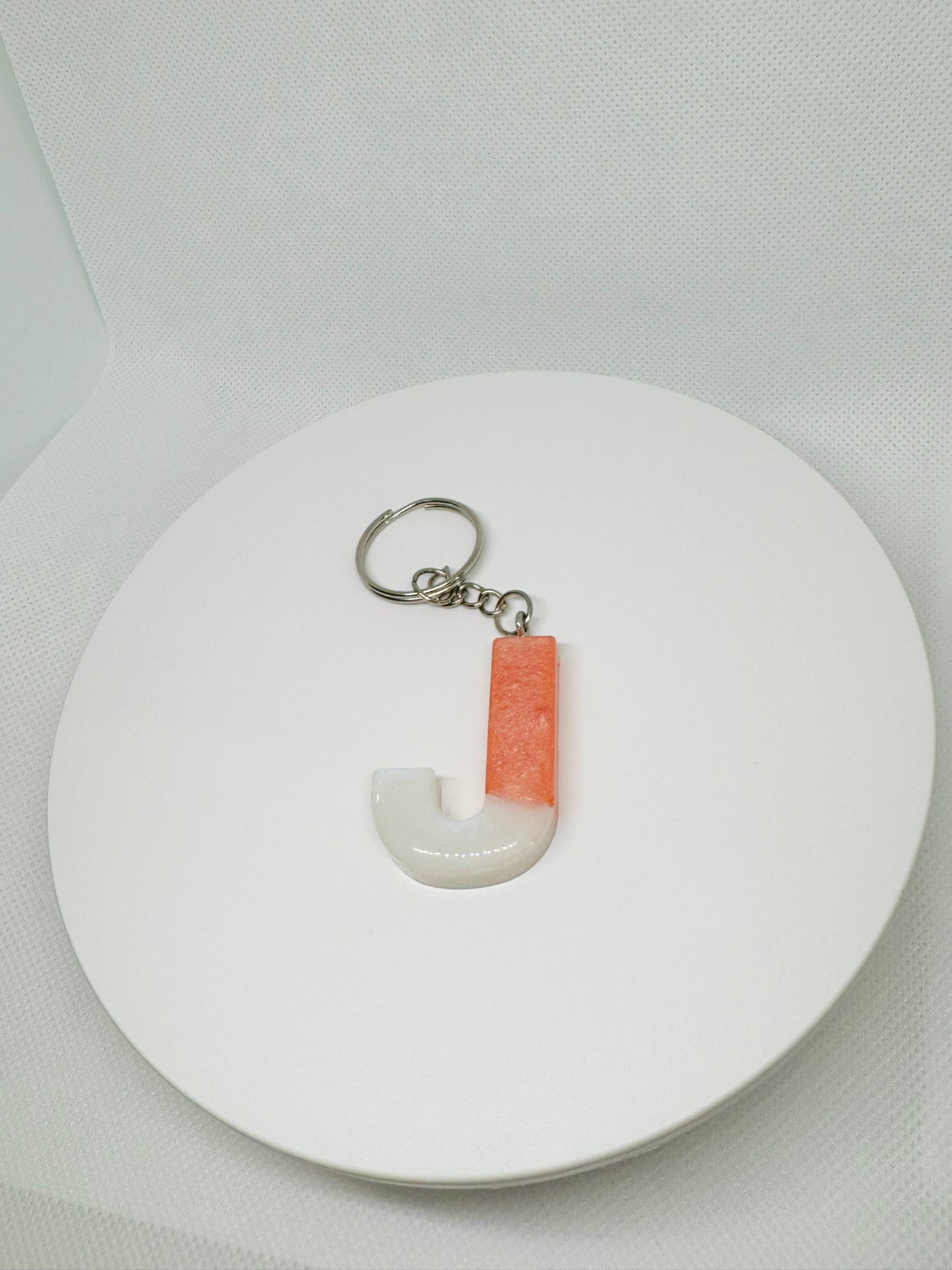 Glossy Alphabet letter  keychain