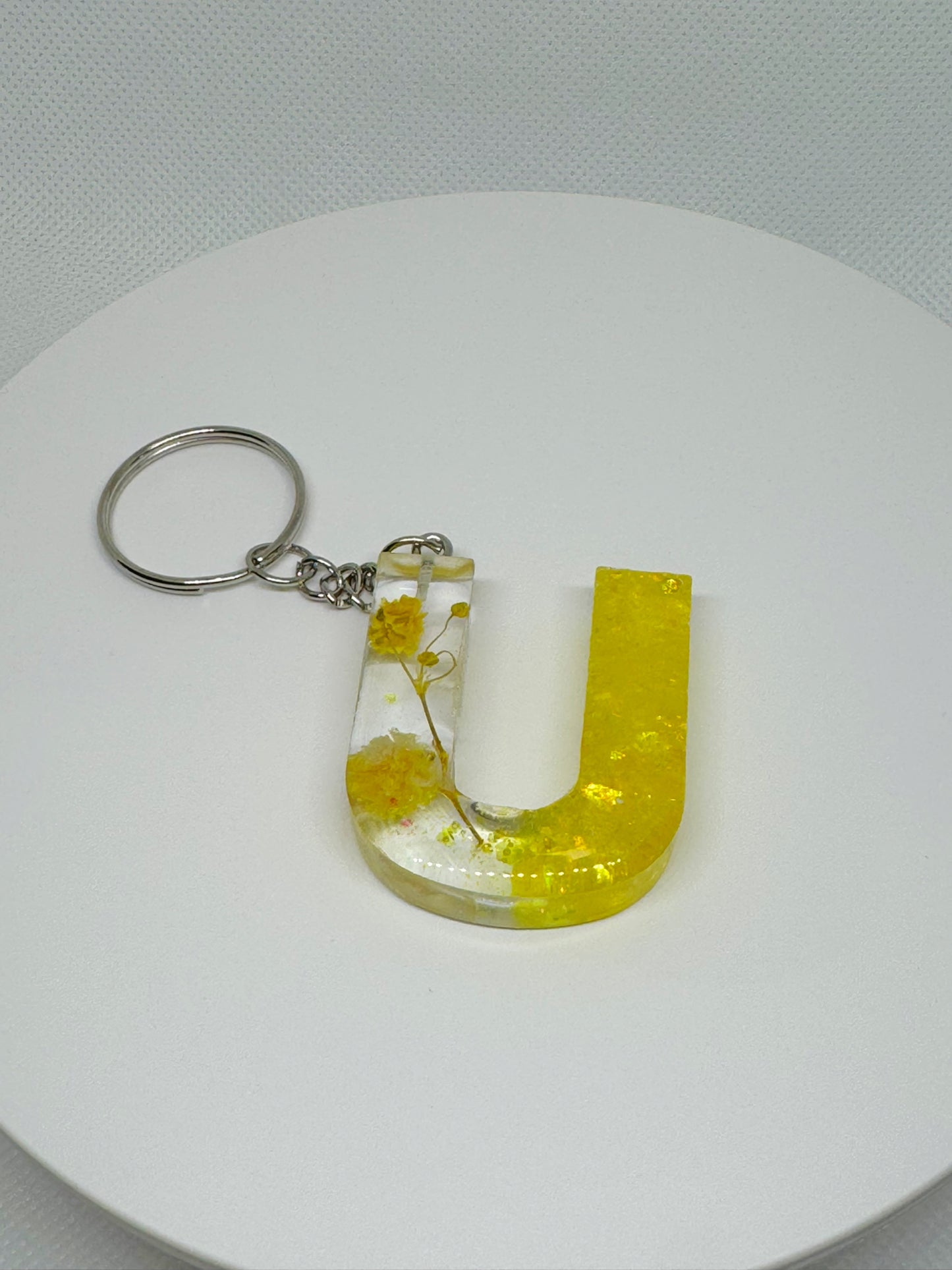 ✨Glittery Alphabet letter keychain✨