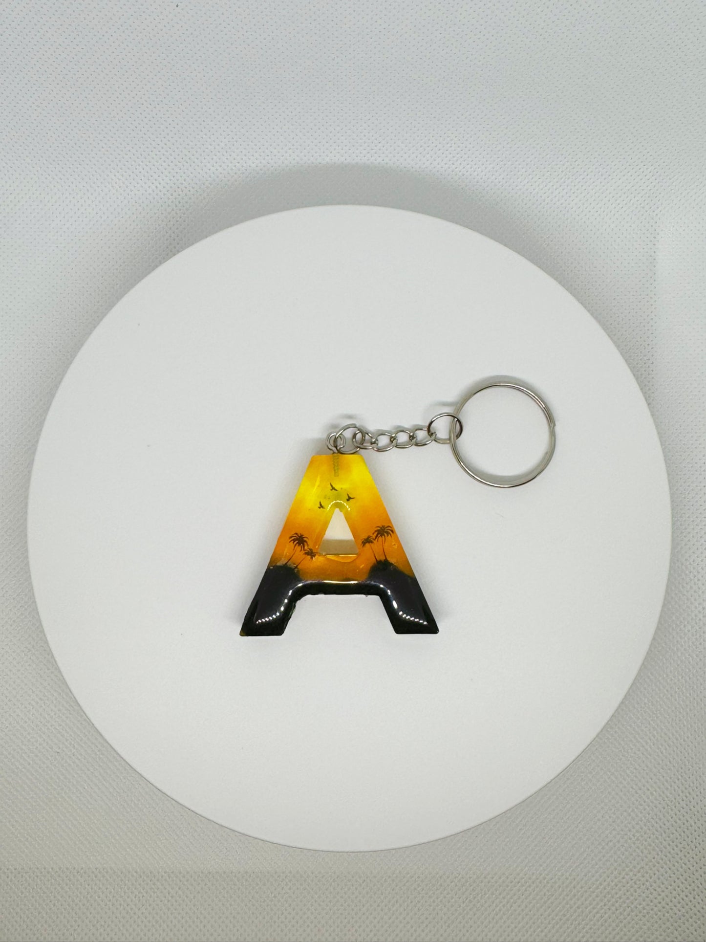 Sunset Keychain - Alphabet Letter
