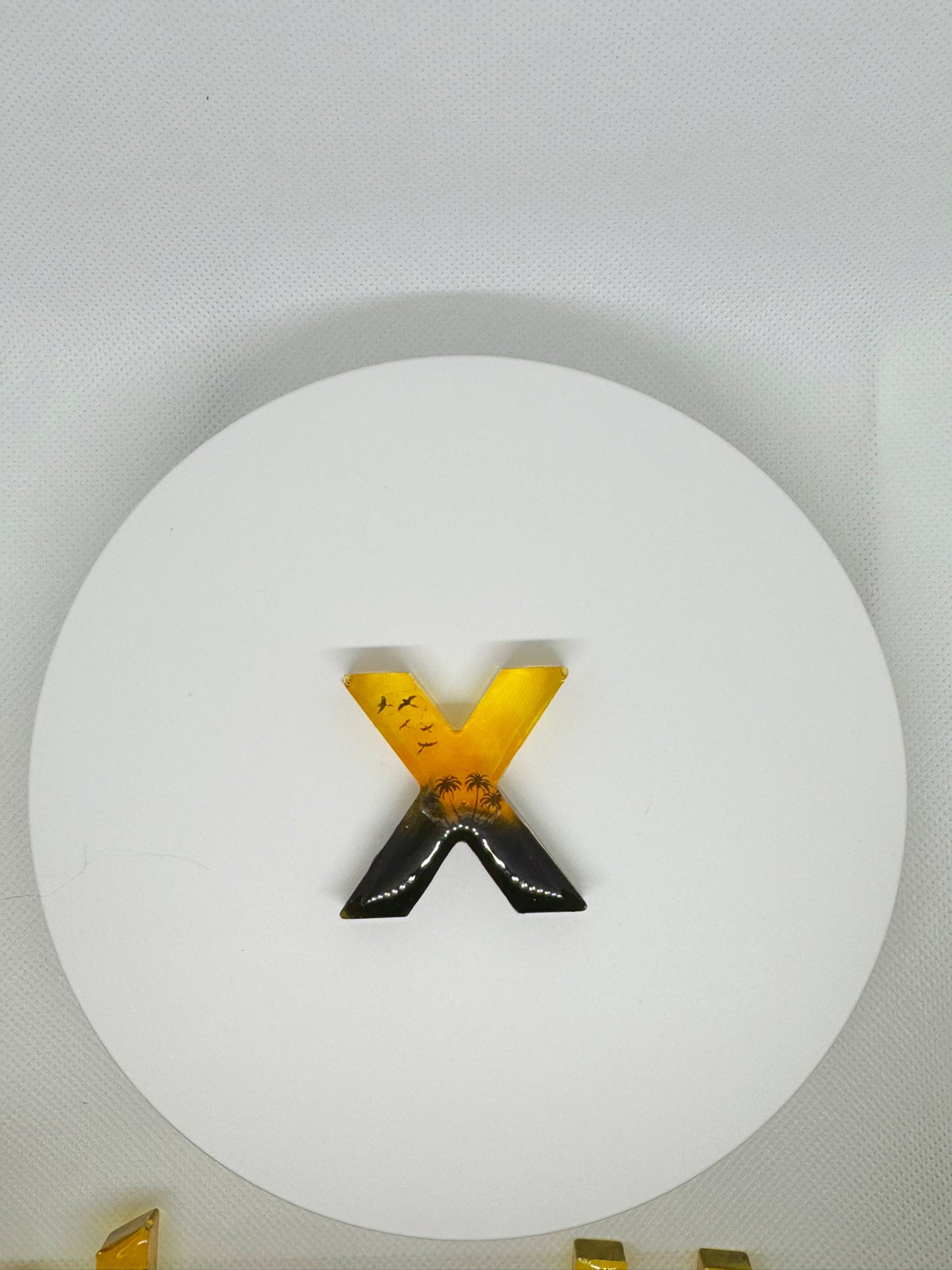 Sunset Keychain - Alphabet Letter